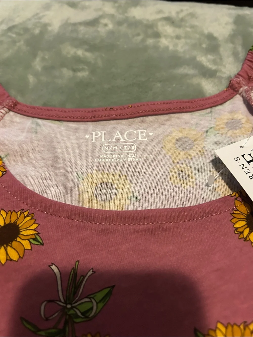 The Children's Place Rose Pink Sunflower Tiered Dress